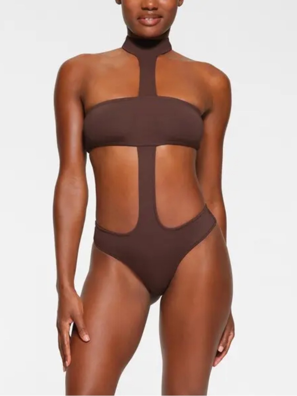 NWOT Skims Swim Cut Out Halter Monokini